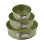 Voir la diapositive 1 : ZENKER Set de 3 moules à manqué à charnière 20 cm 24 cm et 26 cm Zenker Green Vision