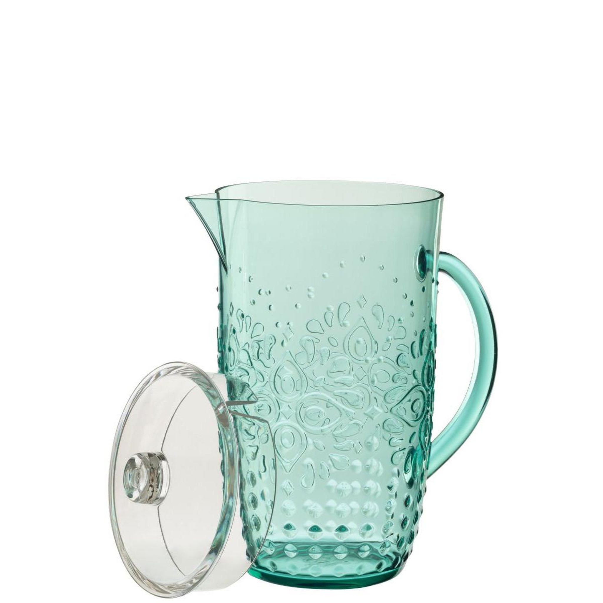 Voir la diapositive 2 : J-LINE Carafe réutilisable  barbra  2,5l bleu aqua