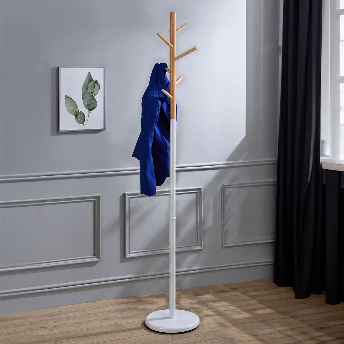 IDIMEX Porte-manteaux ENRICO, en métal et bois