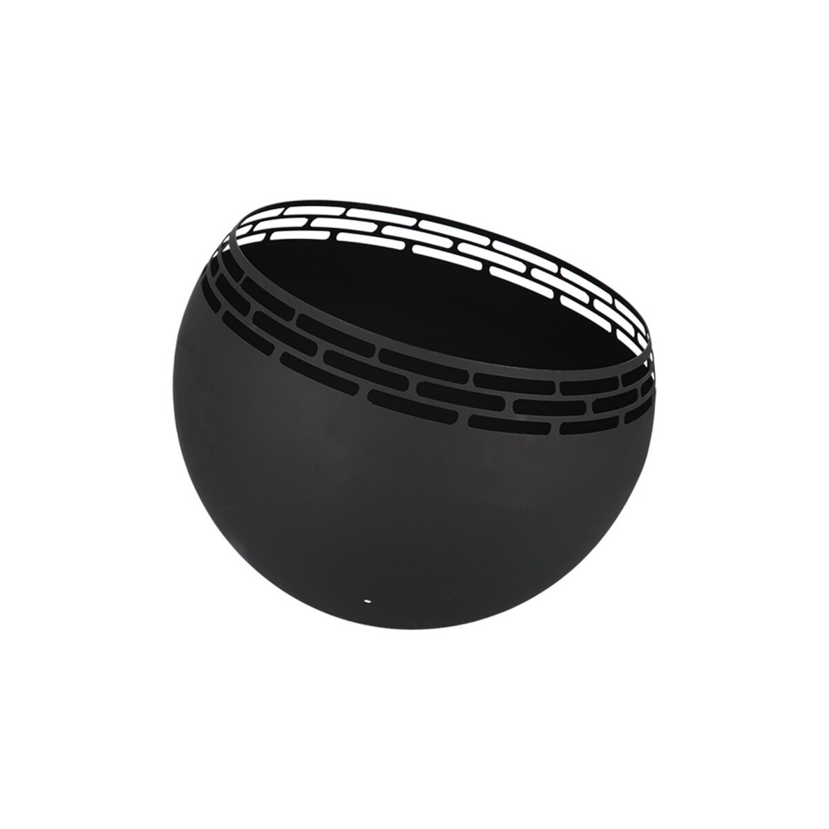 ESSCHERT DESIGN Brasero terrase rond bandes coloris noir - 58 x 58 x 46,5 cm - Esschert Design