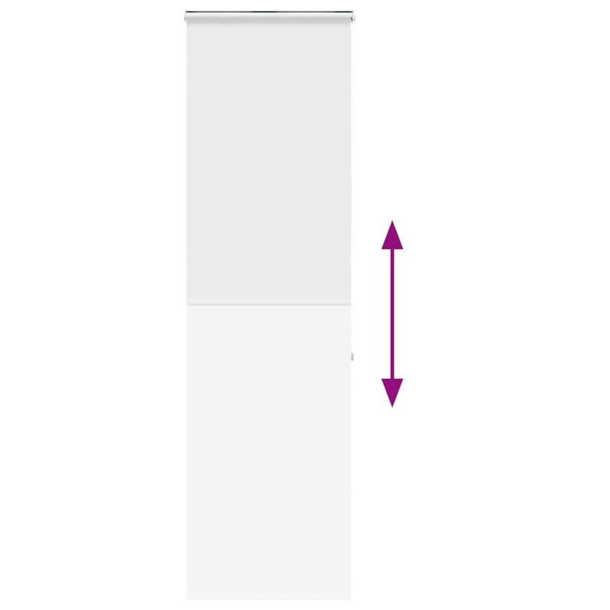 VIDAXL Store enrouleur de douche avec cassette largeur du tissu 76 cm