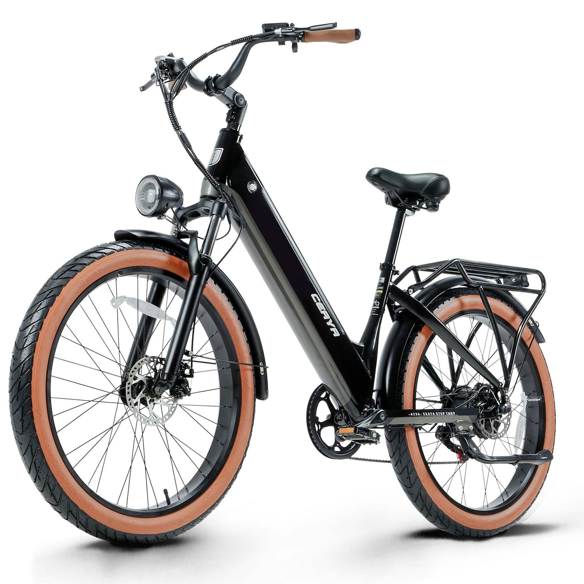 Voir la diapositive 3 : CEAYA Vélo électrique ceaya az26, cadre bas 26 , 960wh, 7 vitesses, noir