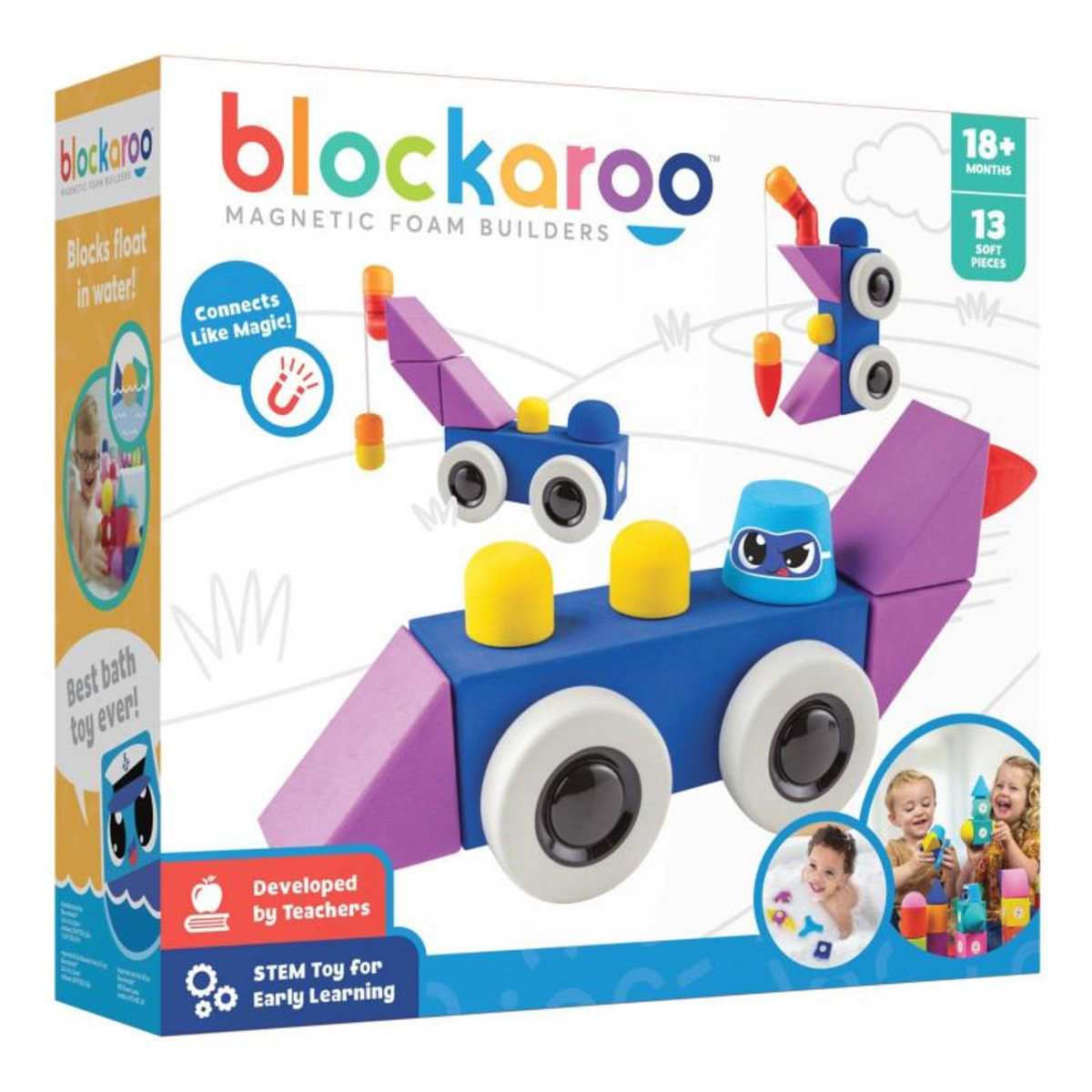 BLOCKAROO Blockaroo Blocs de construction magnetique - Véhicules 13 ...