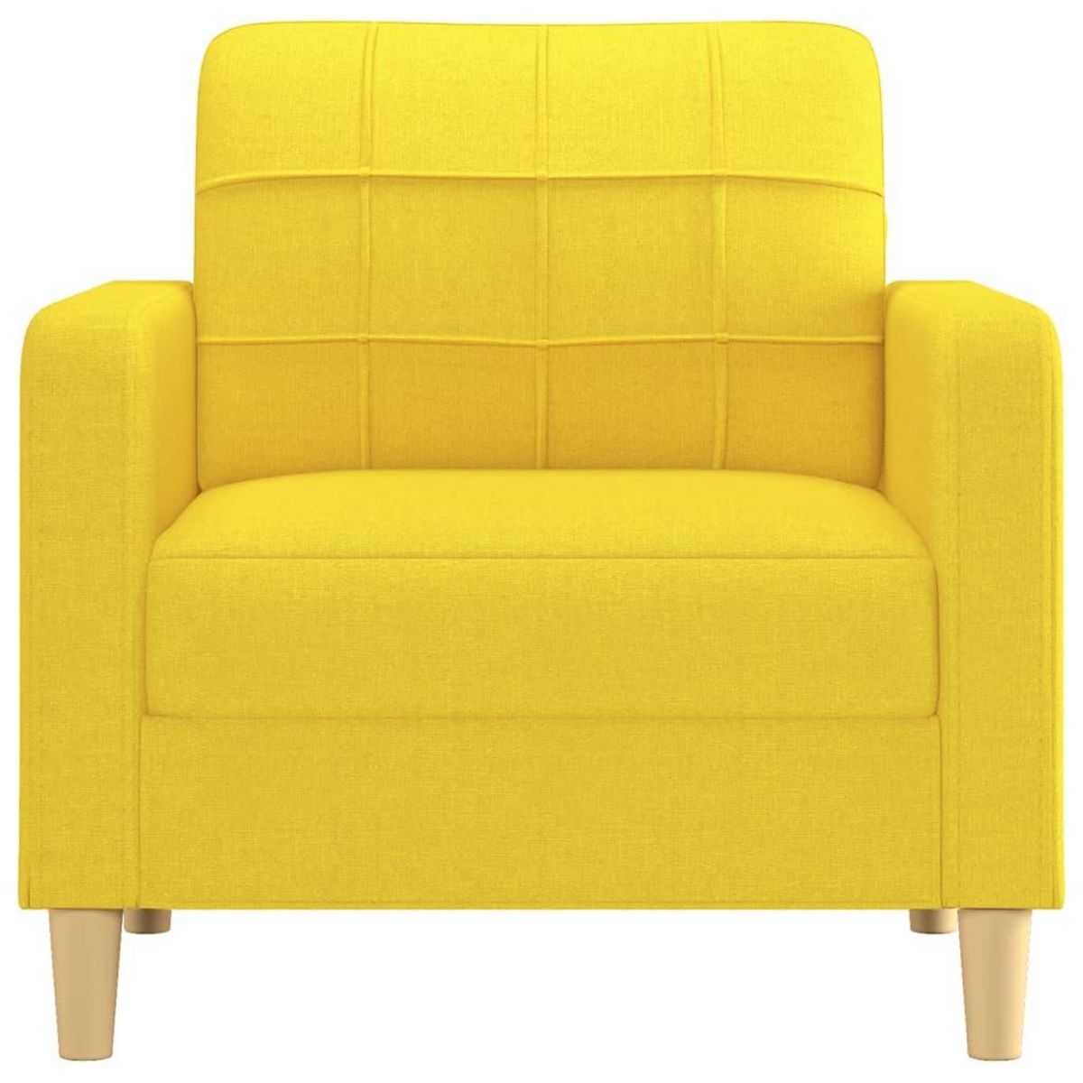 VIDAXL Fauteuil Jaune clair 60 cm Tissu