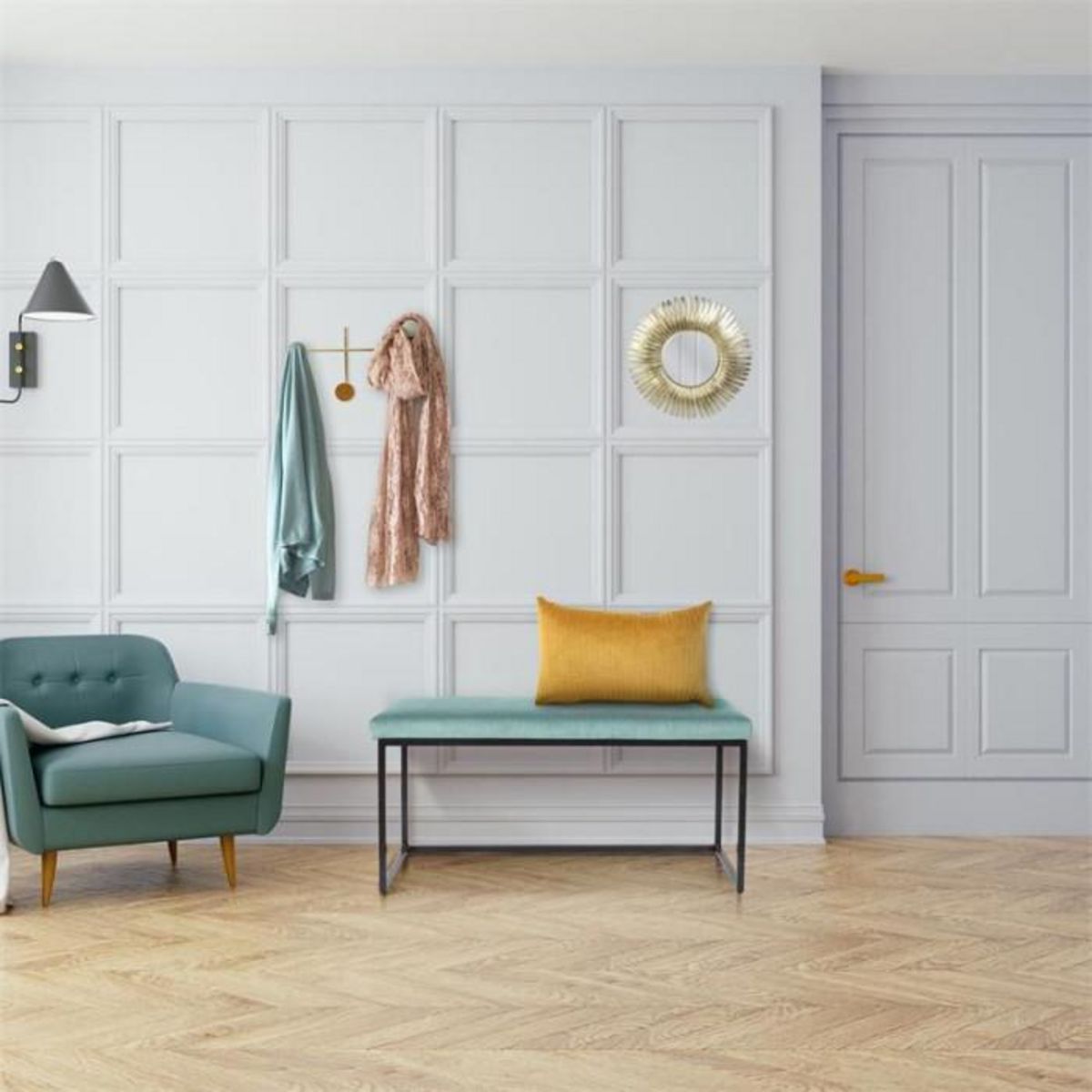 Paris Prix Banc Design  Giulia  100cm Bleu