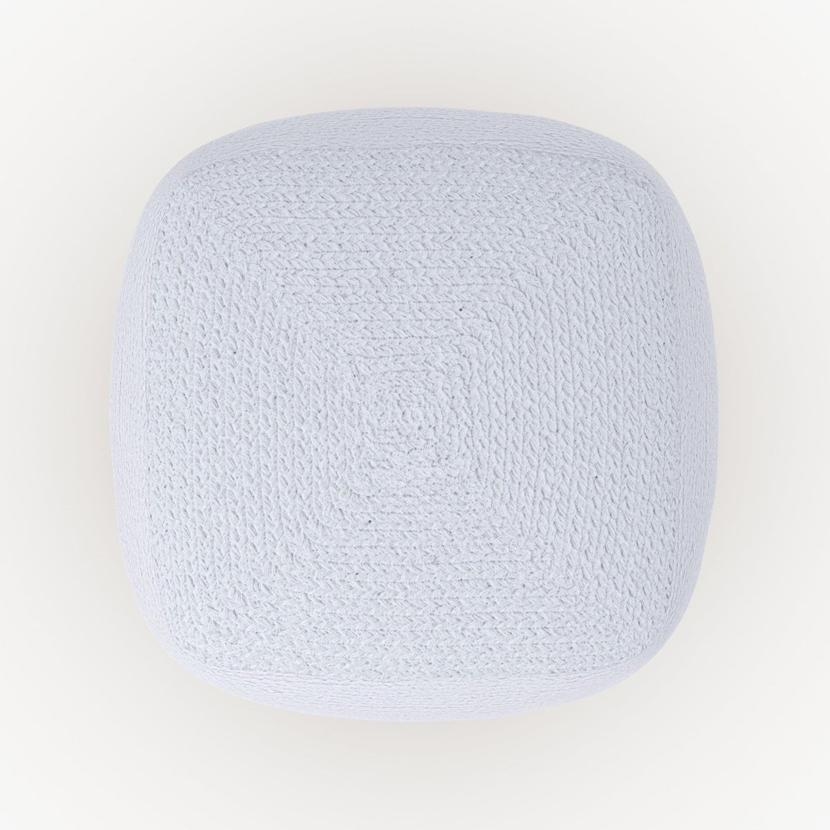 Rendez vous déco Pouf en jute beige et blanc D40 cm-Billy