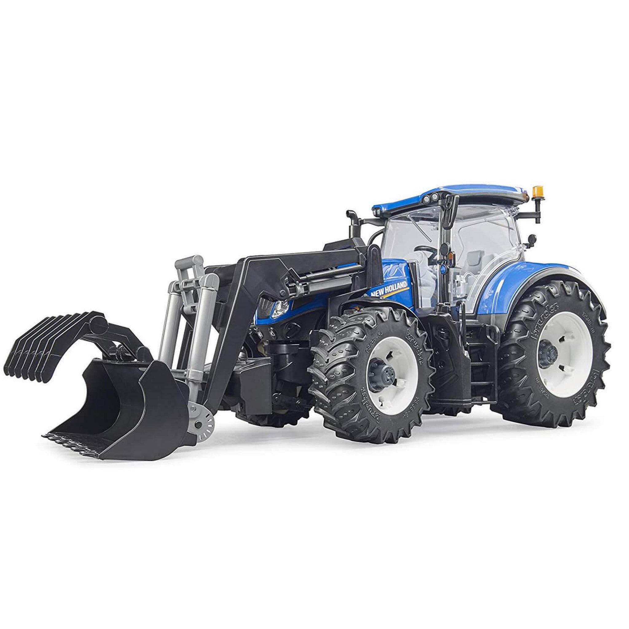 Voir la diapositive 3 : Bruder Tracteur New Holland T7.315 avec fourche