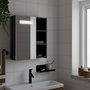 Voir la diapositive 1 : VIDAXL Armoire de salle de bain a miroir avec LED noir 45x13x52 cm