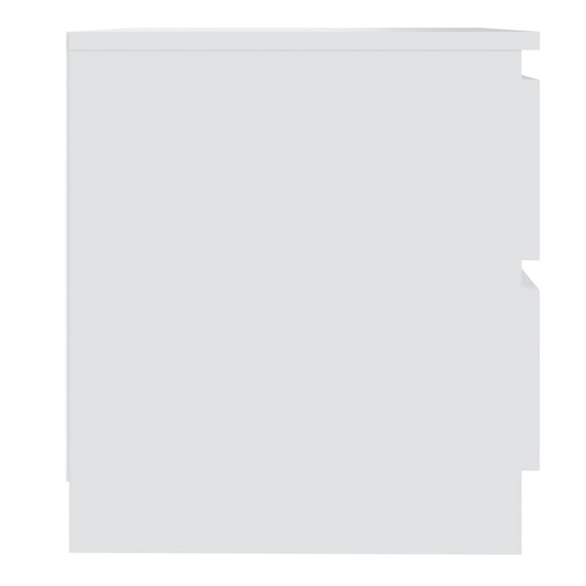 VIDAXL Tables de chevet 2 pcs Blanc 50x39x43,5 cm Agglomere