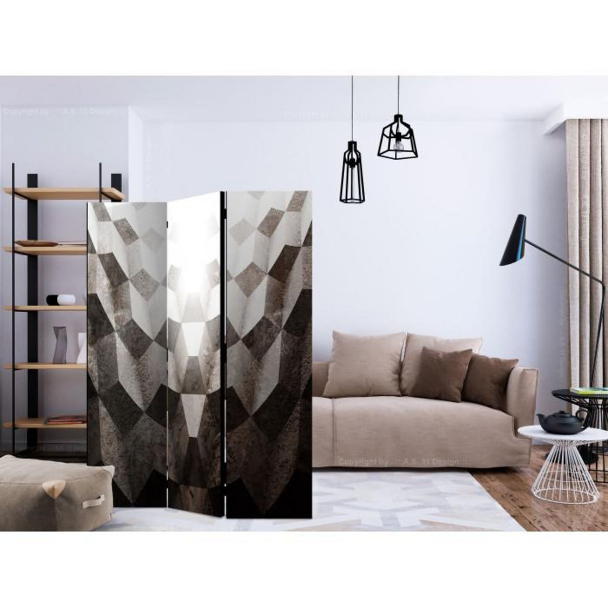 Paris Prix Paravent 3 Volets  Light in the Tunnel  135x172cm