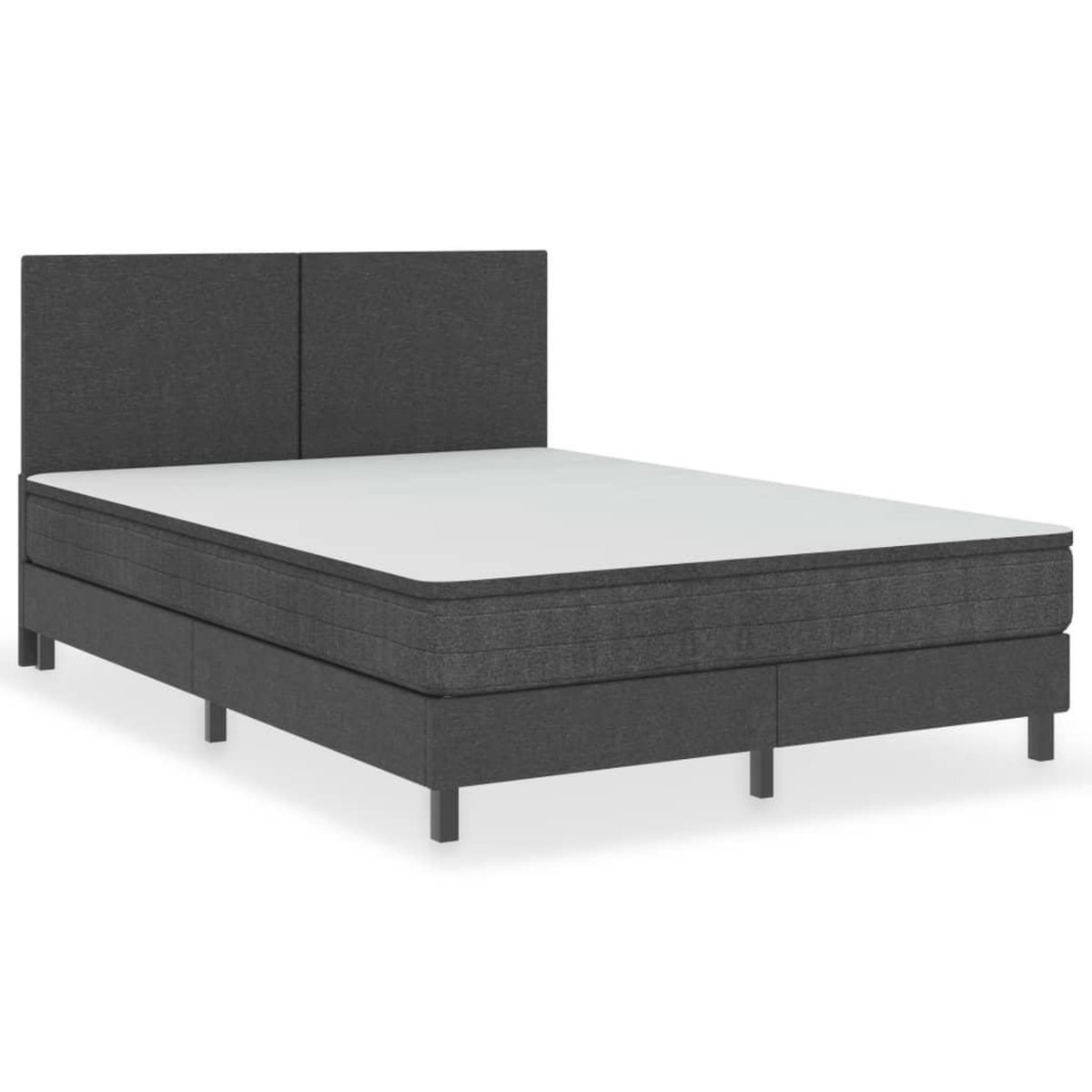 VIDAXL Tete de lit Gris fonce Tissu 160x200 cm