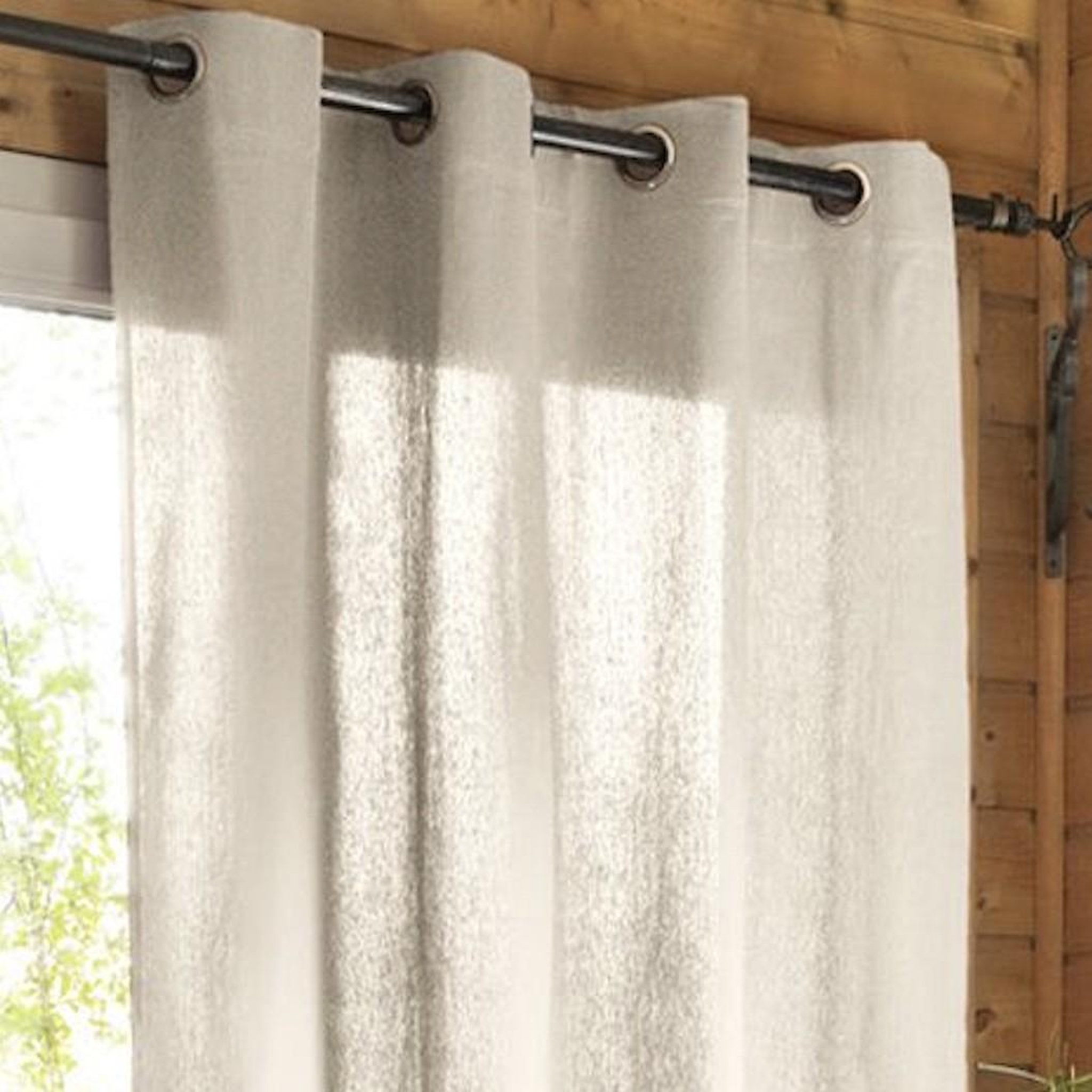 Voir la diapositive 2 : Home collection Rideau 100% coton uni