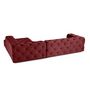 Voir la diapositive 6 : LISA DESIGN Gallata - canapé chesterfield d'angle droit - 5 places - en velours