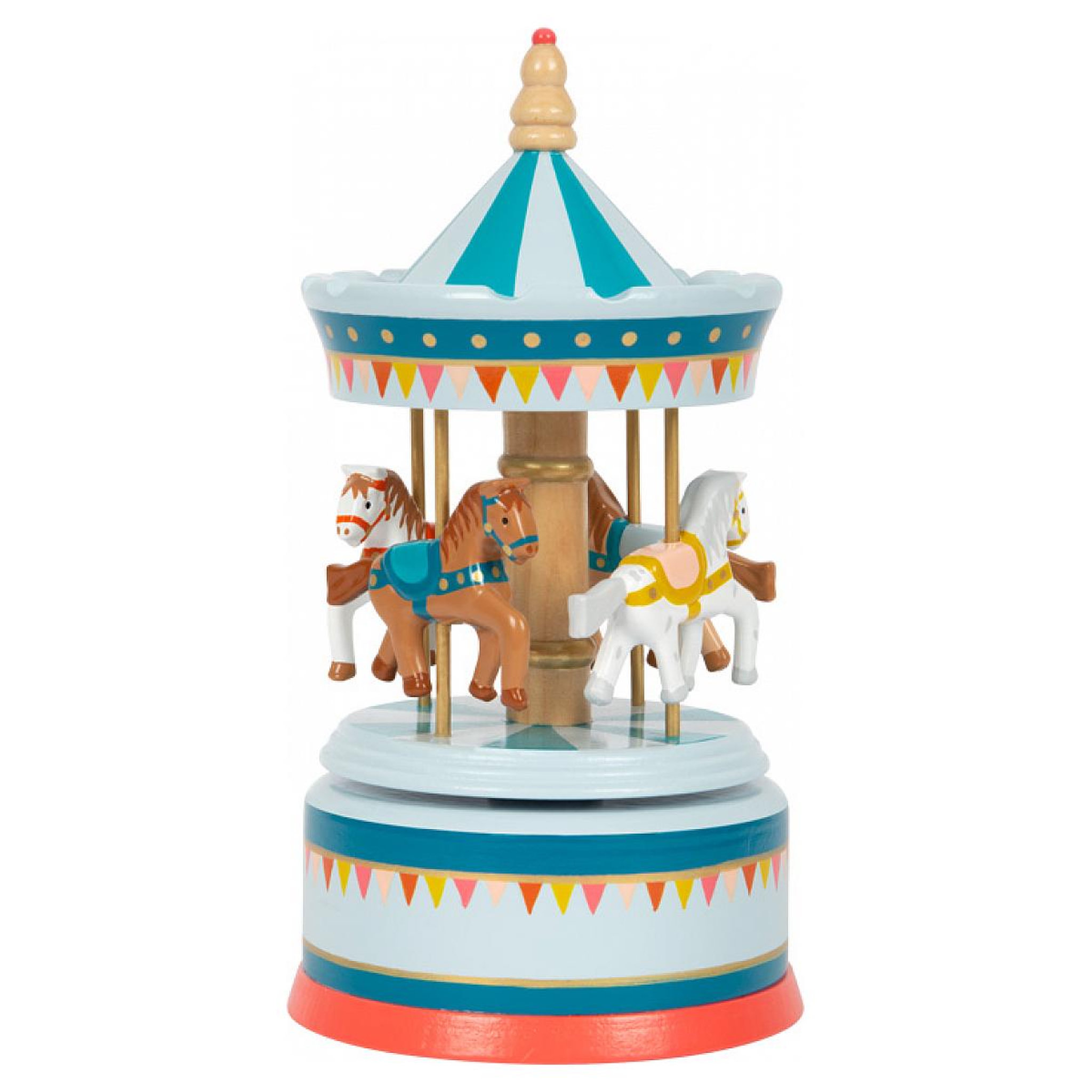 SMALLFOOT Boite a musique Carrousel à chevaux Cirque