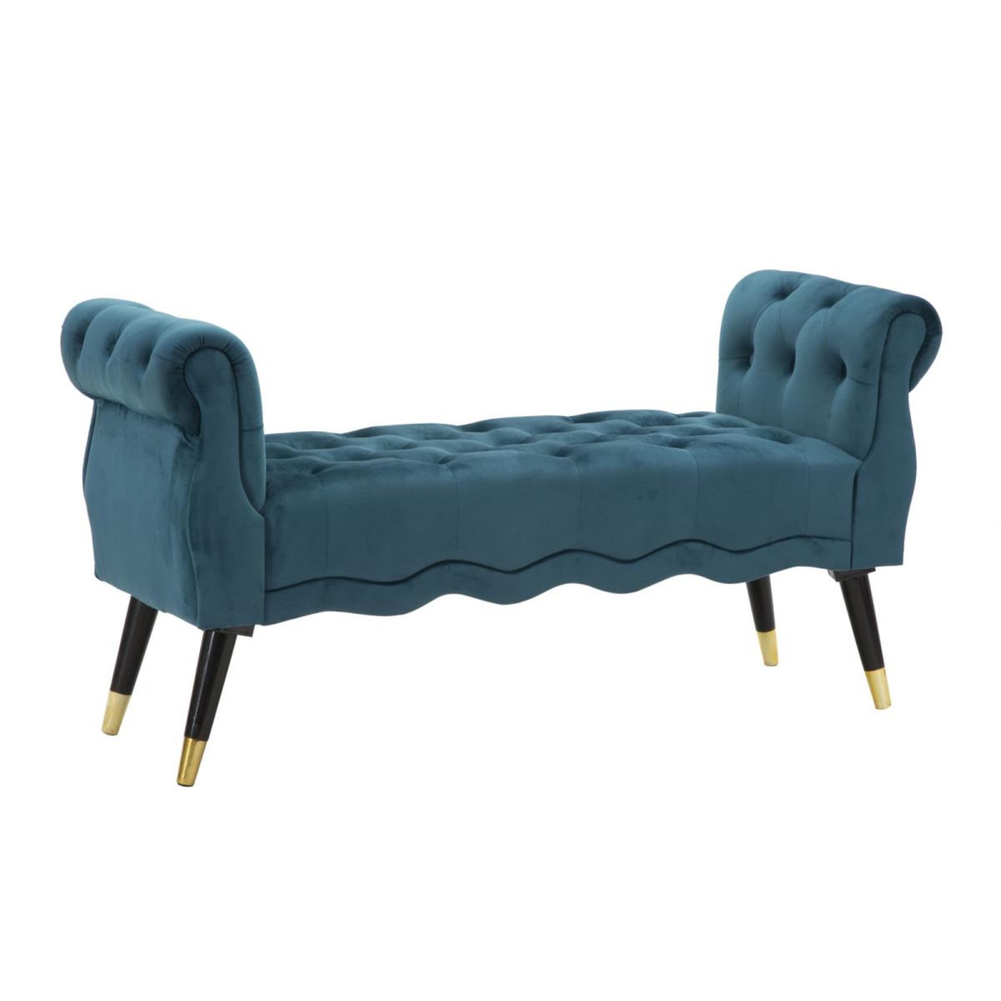 Paris Prix Banquette en velours  paris  120cm bleu