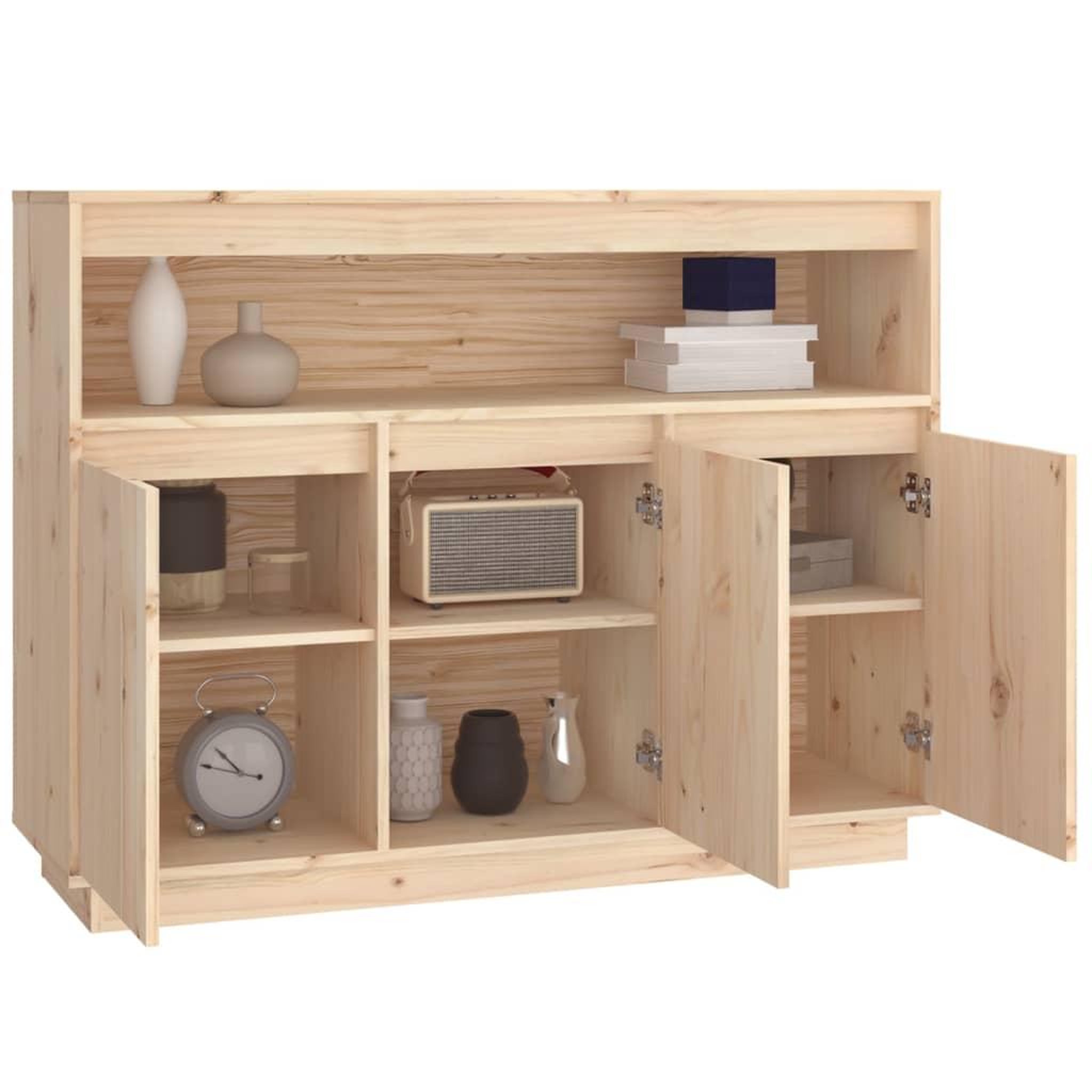 Voir la diapositive 5 : VIDAXL Buffet 104,5x34x80 cm Bois massif de pin