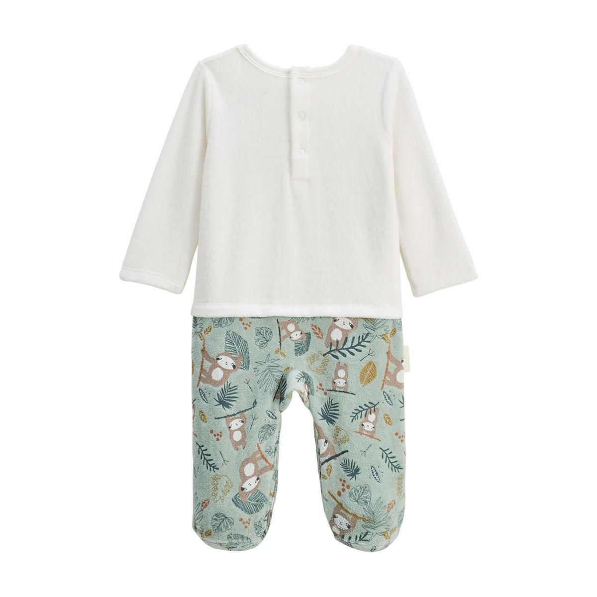 Petit Béguin Pyjama bébé en velours Cache-cache