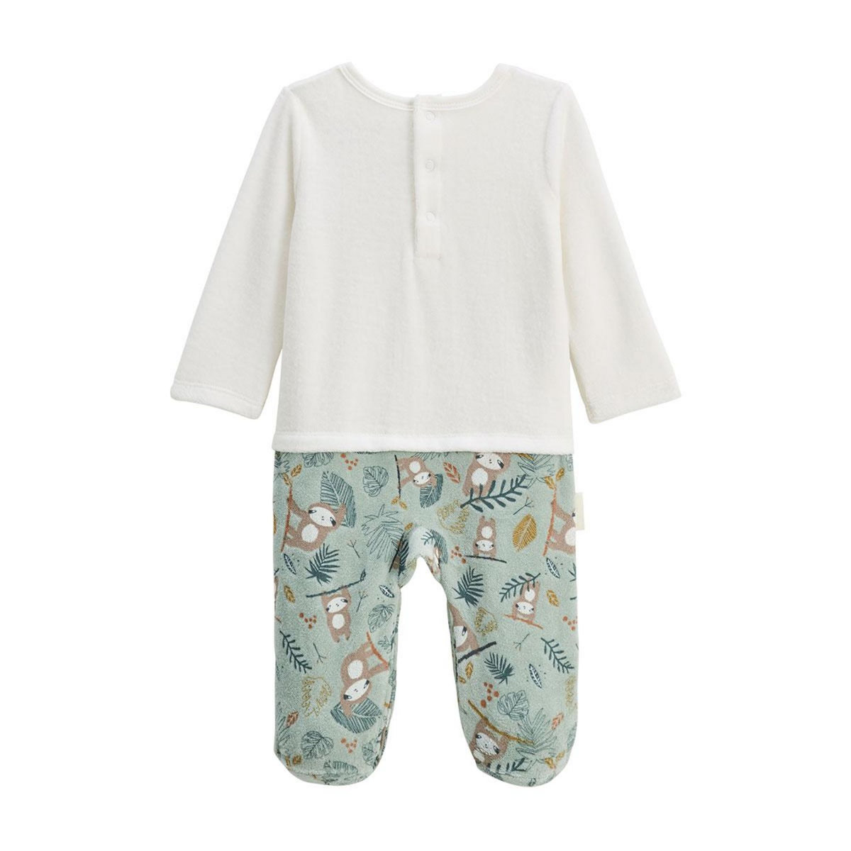 Petit Béguin Pyjama bébé en velours Cache-cache