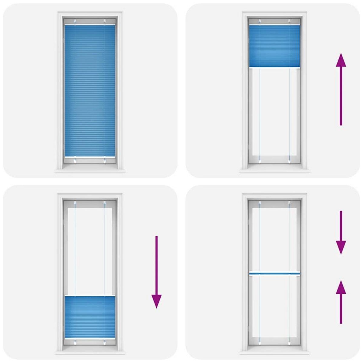 VIDAXL Store plisse bleu 80x200 cm largeur du tissu 79,4 cm polyester