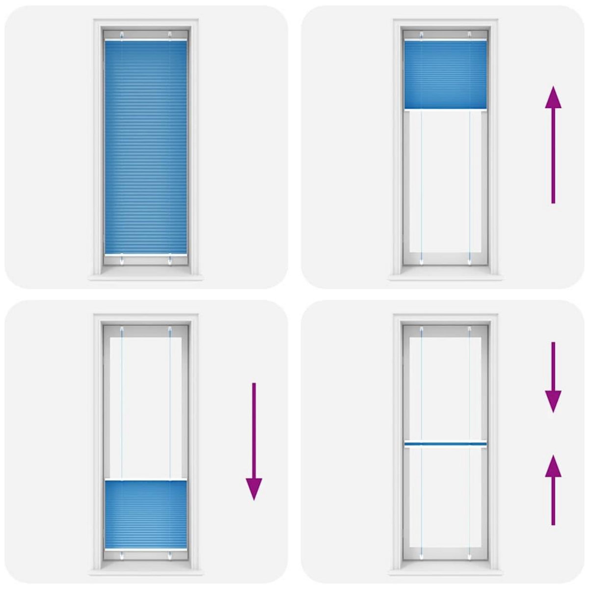 VIDAXL Store plisse bleu 80x200 cm largeur du tissu 79,4 cm polyester