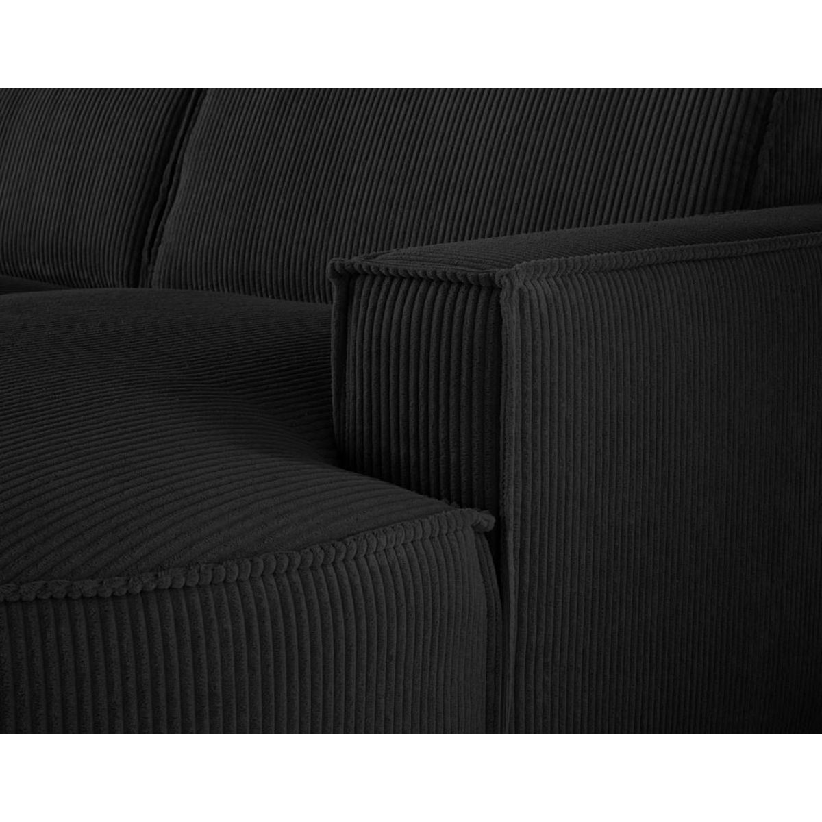 LISA DESIGN Spiaggia - canapé d'angle droit - forme arrondie - 5 places - en velours côtelé