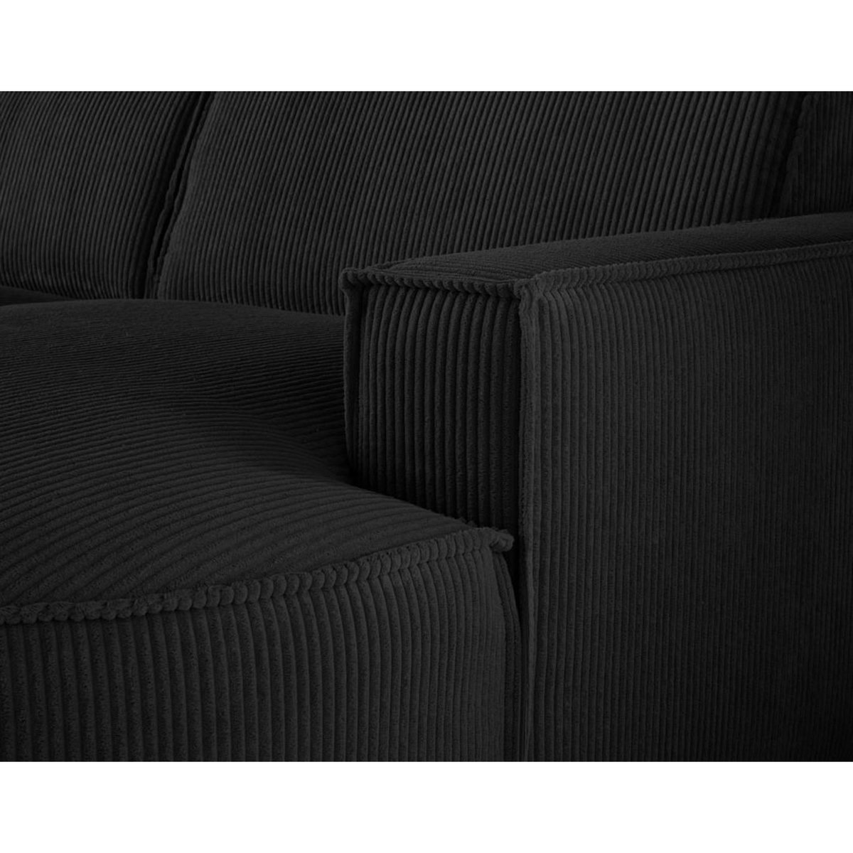 LISA DESIGN Spiaggia - canapé d'angle droit - forme arrondie - 5 places - en velours côtelé