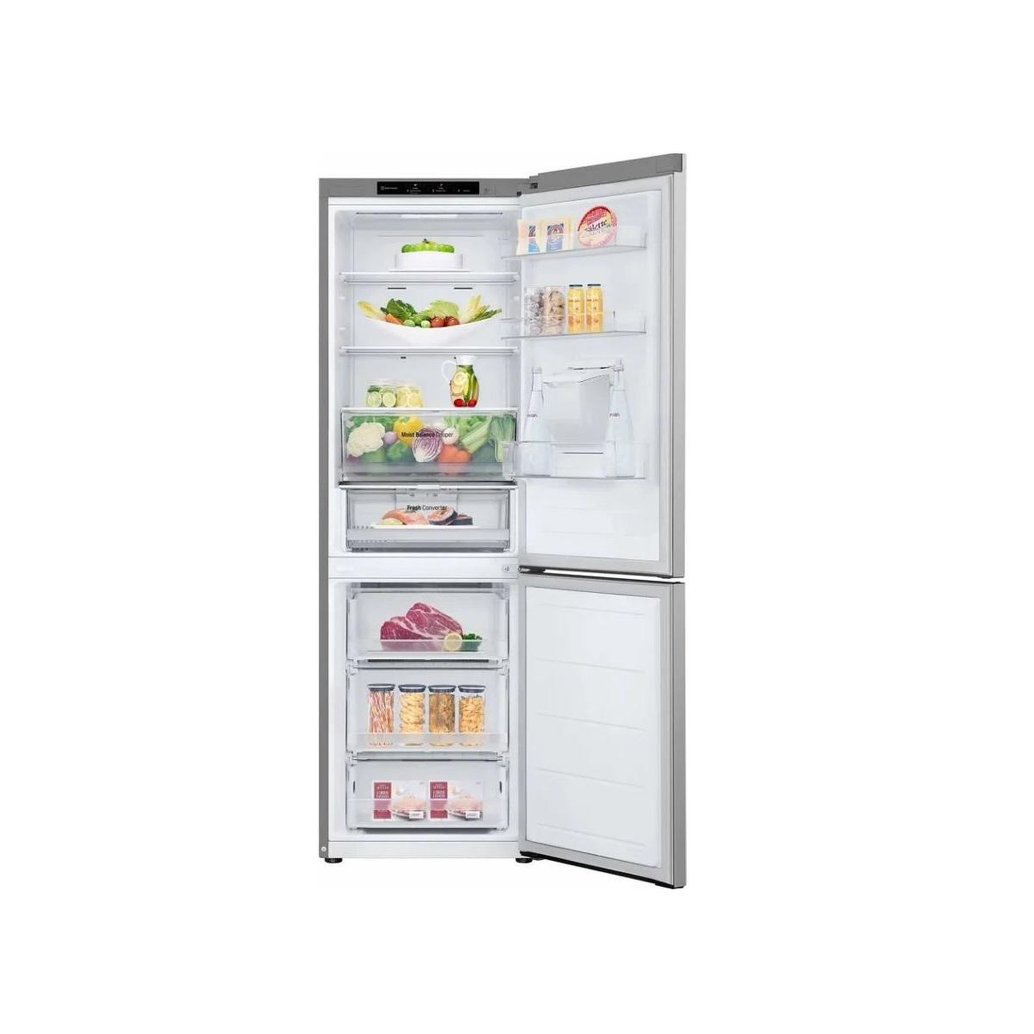 Voir la diapositive 3 : LG Réfrigérateur combiné 60cm 343l nofrost inox - gbf3102dpy