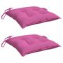 Voir la diapositive 3 : VIDAXL Coussins de chaise lot de 2 rose 50x50x7 cm tissu oxford