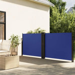 VIDAXL Auvent lateral retractable bleu 140 x 1000 cm