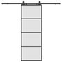Voir la diapositive 2 : VIDAXL Porte coulissante kit de quincaillerie noir 76x205 cm verre ESG