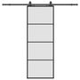 Voir la diapositive 2 : VIDAXL Porte coulissante kit de quincaillerie noir 76x205 cm verre ESG