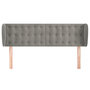 Voir la diapositive 3 : VIDAXL Tete de lit avec oreilles Gris clair 147x23x78/88 cm Velours
