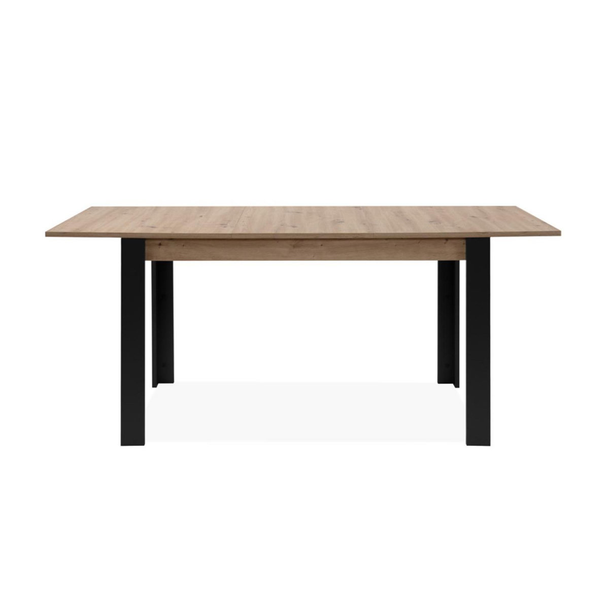 CONCEPT USINE Table extensible 4 à 6 personnes chêne et noir 150x80x75 TOLOSA