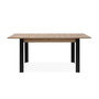 Voir la diapositive 4 : CONCEPT USINE Table extensible 4 à 6 personnes chêne et noir 150x80x75 TOLOSA