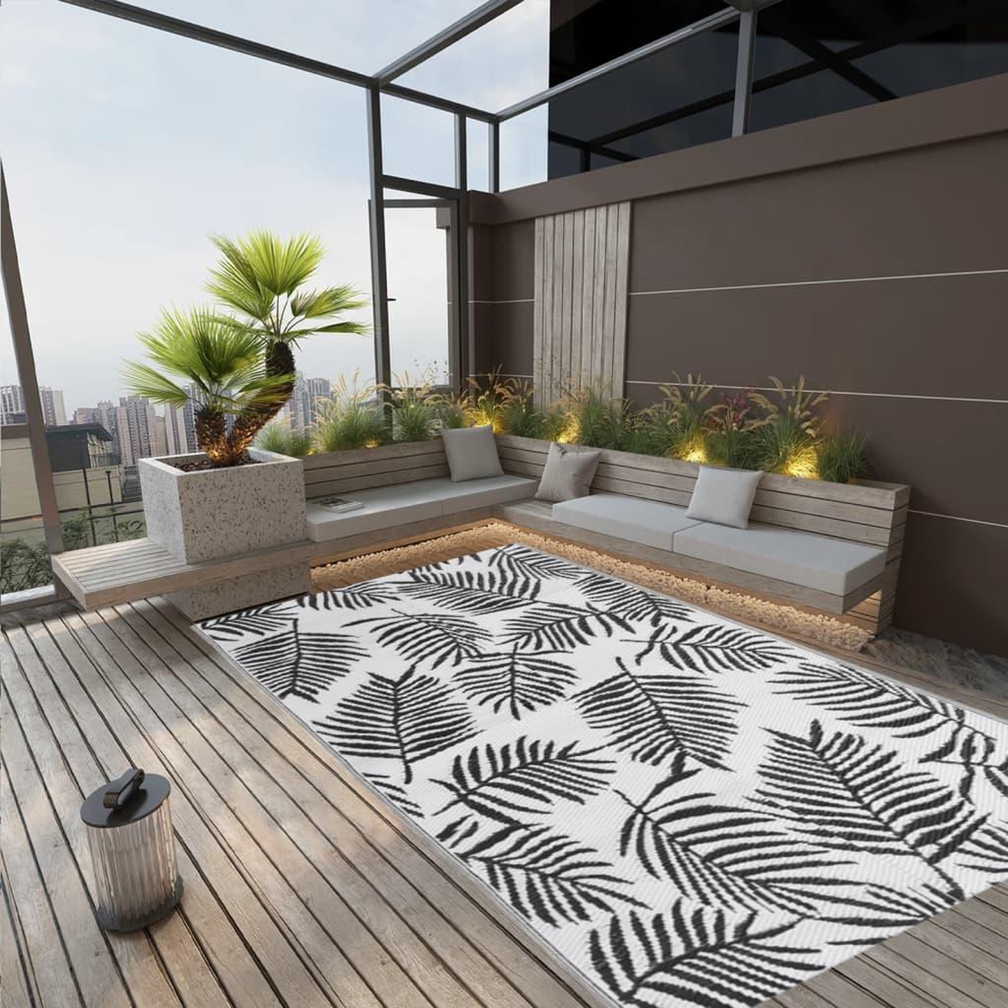 Voir la diapositive 1 : VIDAXL Tapis d'exterieur ARAKIL Noir 140x200 cm PP