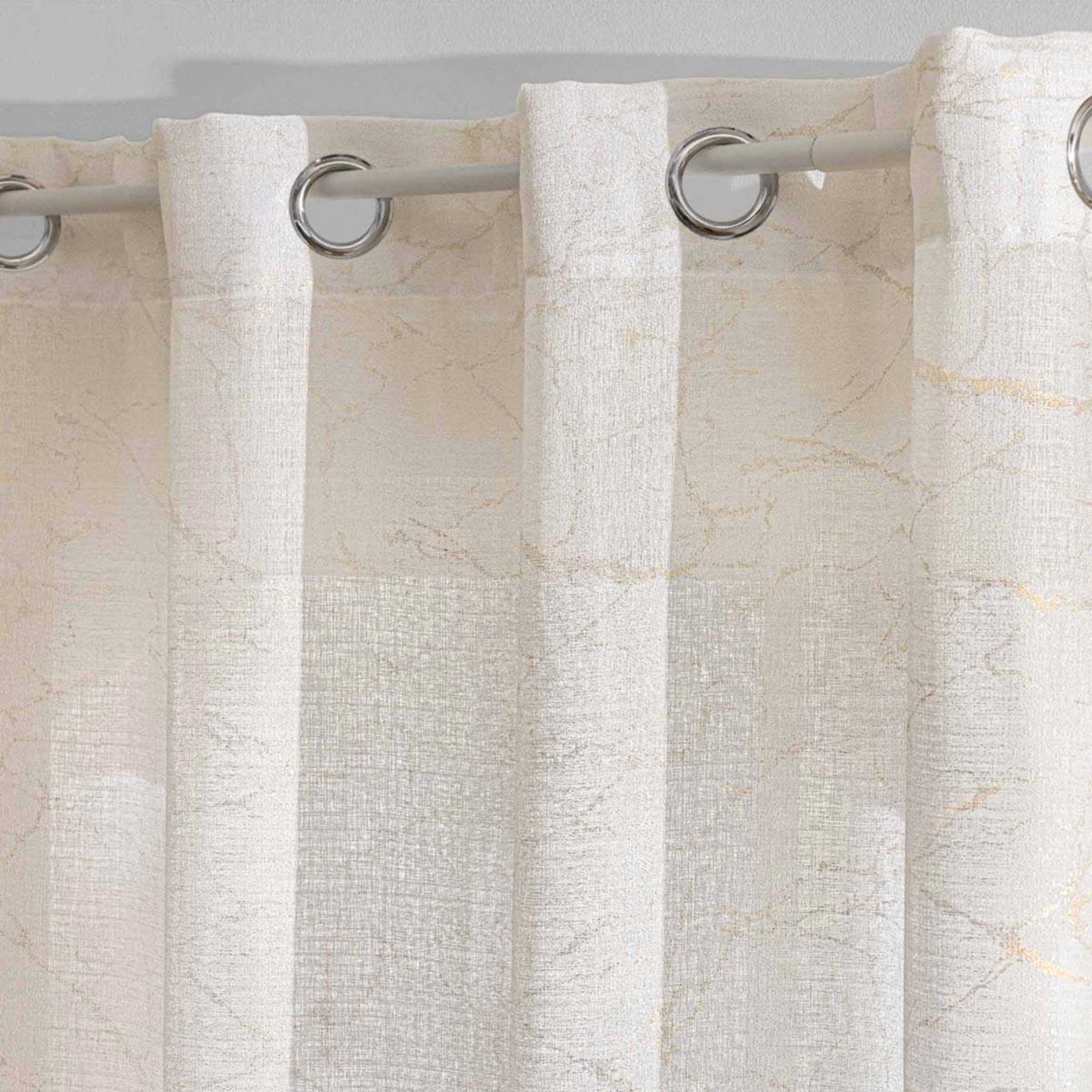 Voir la diapositive 2 : Douceur d'Intérieur Rideau voilage à œillets  marius  140x240cm beige