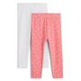 Voir la diapositive 1 : IN EXTENSO Lot de 2 leggings bébé fille
