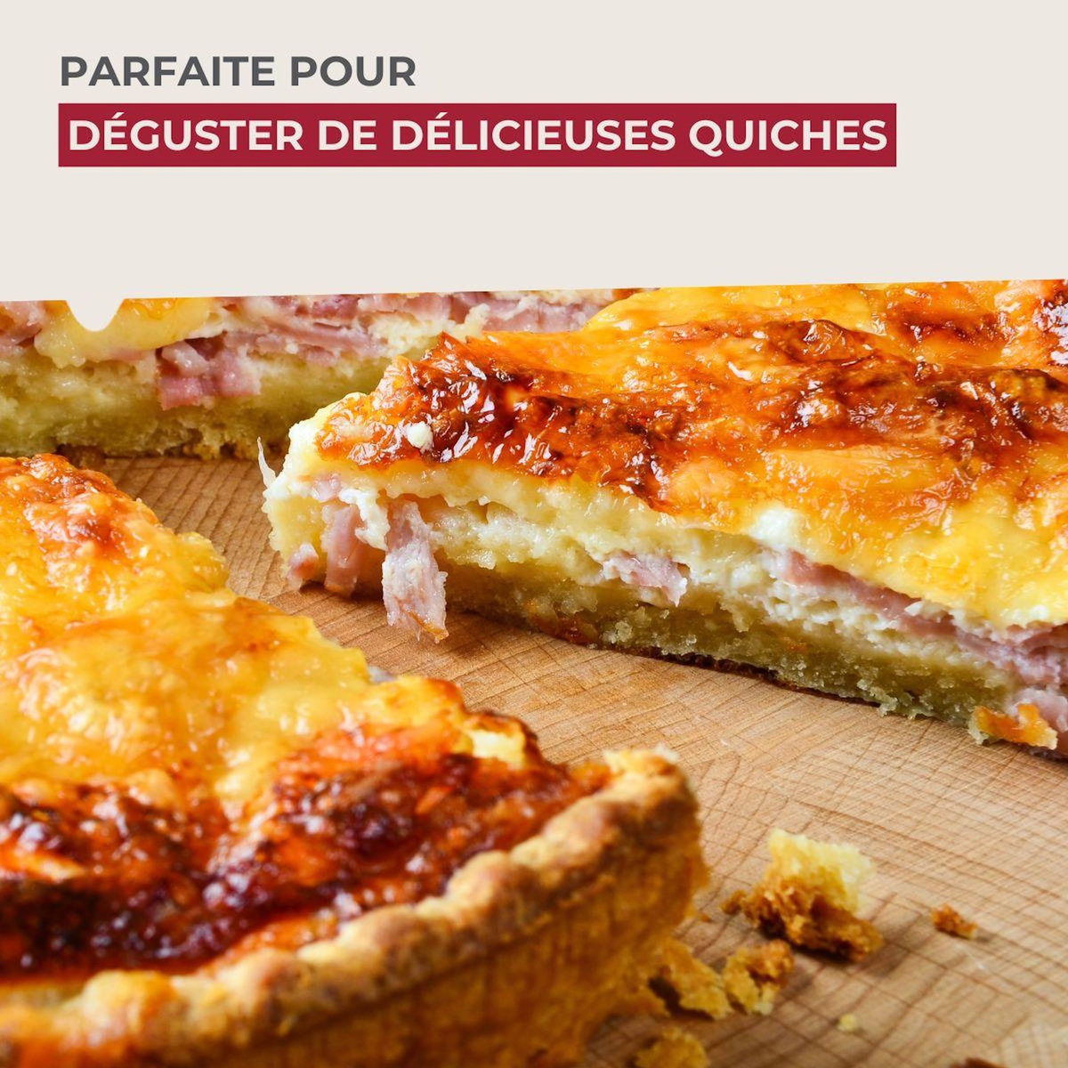 Fackelmann Lot de 6 planches à pizza et tarte flambée en bois 30 cm Fackelmann Wood Edition