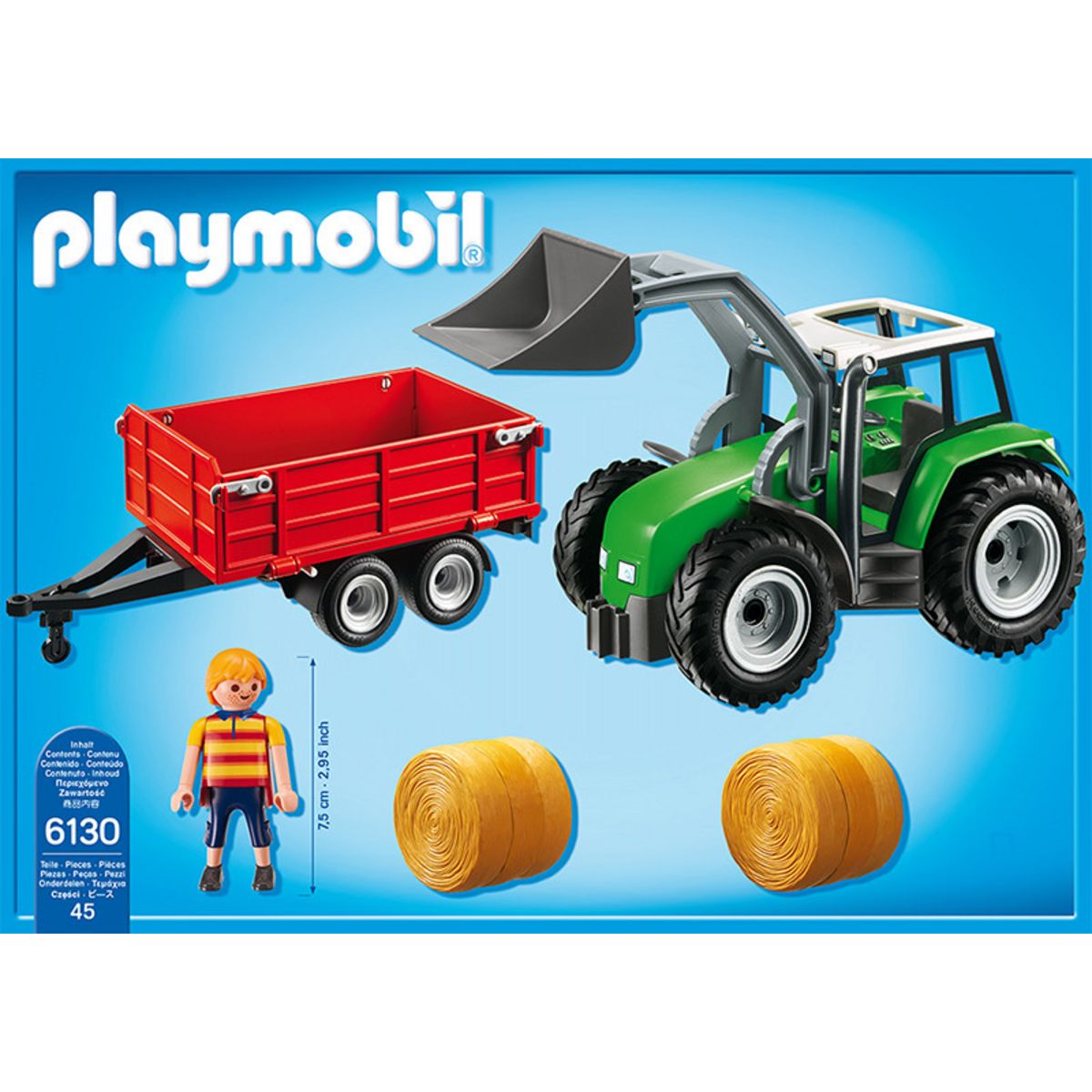PLAYMOBIL 6130 - Country - Tracteur avec pelle et remorque