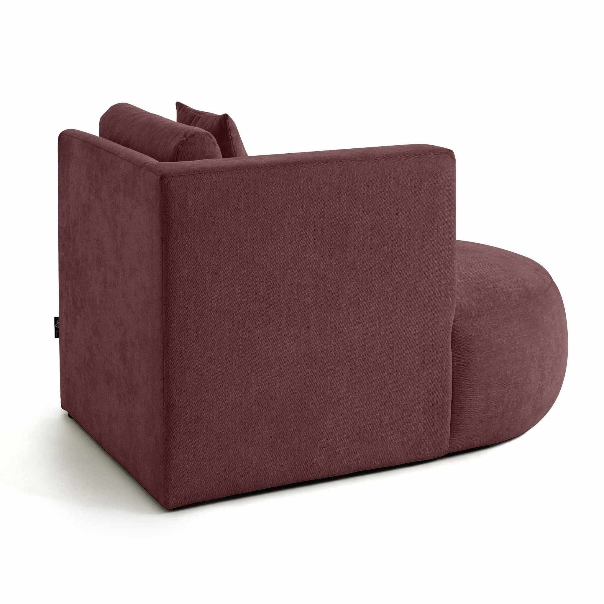 Voir la diapositive 4 : BEST MOBILIER Santorini - module d'assise méridienne gauche - en tissu texturé