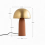 Voir la diapositive 4 : MAISON PAVANE Lampe en métal terracotta et doré-Joy