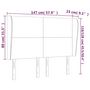 Voir la diapositive 6 : VIDAXL Tete de lit avec oreilles Noir 147x23x118/128 cm Similicuir