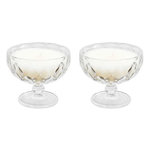 Paris Prix Lot de 2 Bougies Parfumées Déco  Coupelle  250g Iris