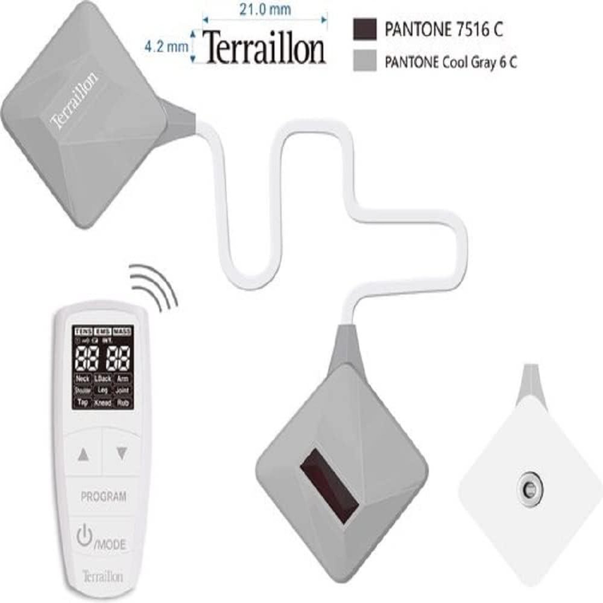 Voir la diapositive 2 : Terraillon Electrostimulation 3 en 1 (ems/tens/mass) - triocare+