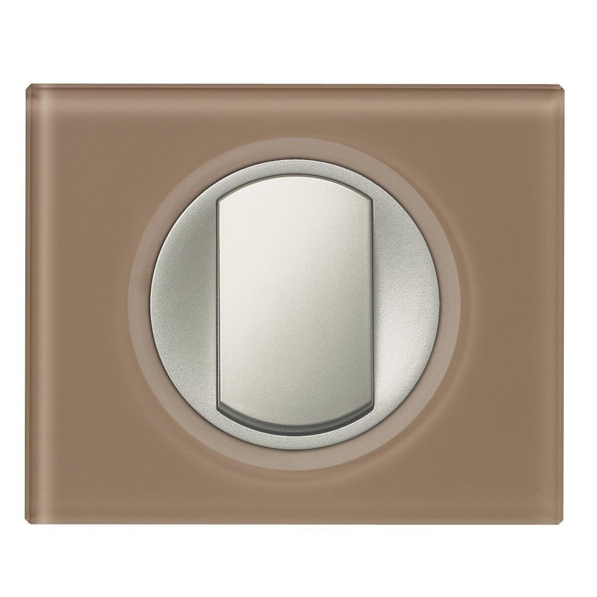 Legrand Celiane plaque 1 poste cuir moka