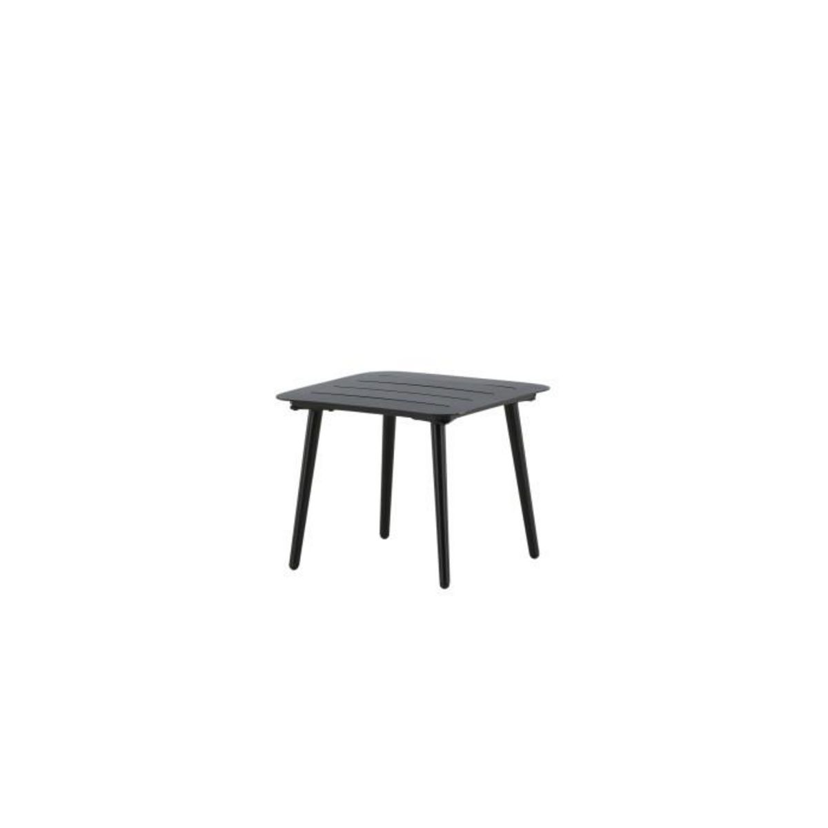 Paris Prix Table d'Appoint de Jardin Carrée  Lina  40cm Noir