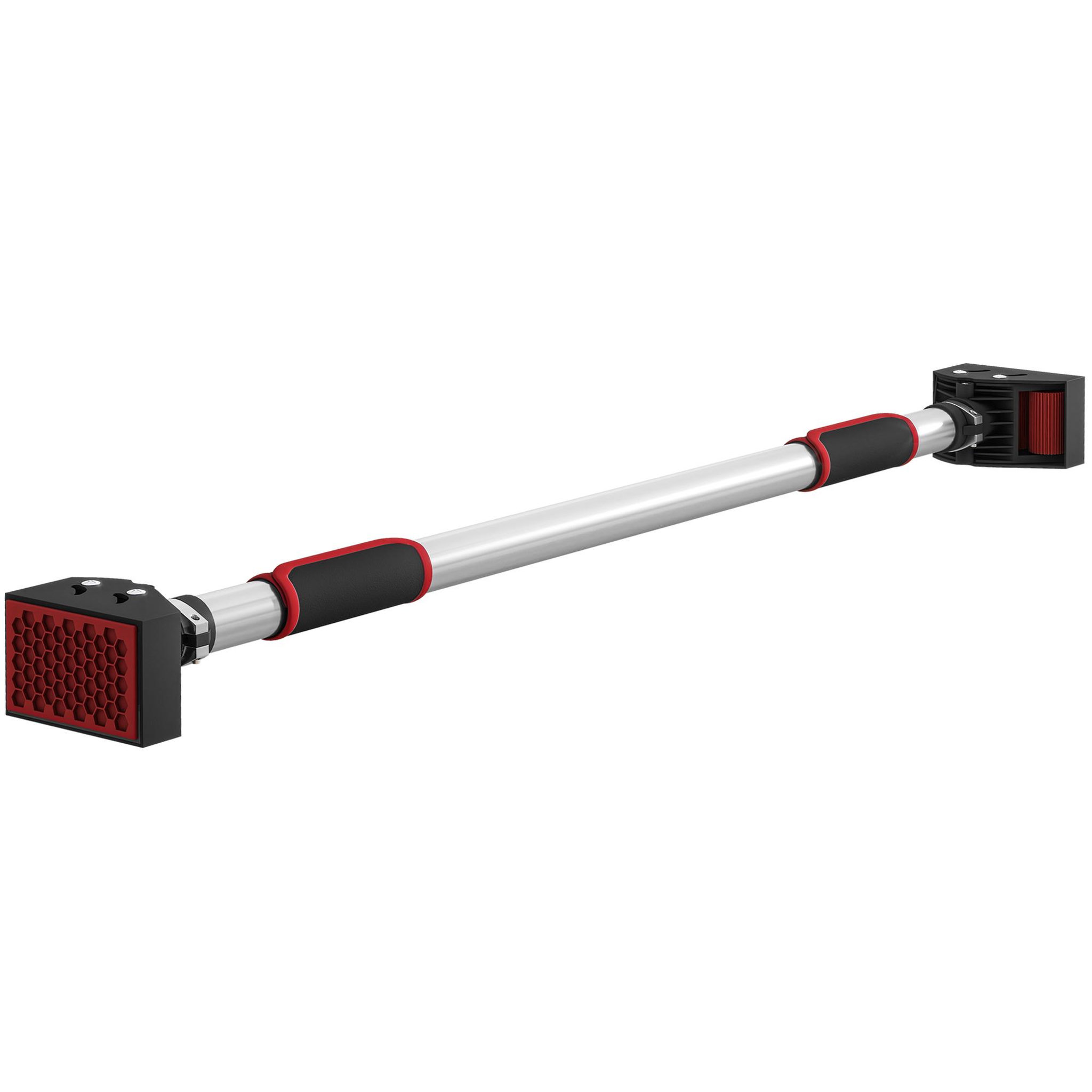 HOMCOM Barre de traction - barre de porte - pull up bar - barre d'étirement musculation pour cadres de porte sans vis - longueur ajustable (92-124cm)