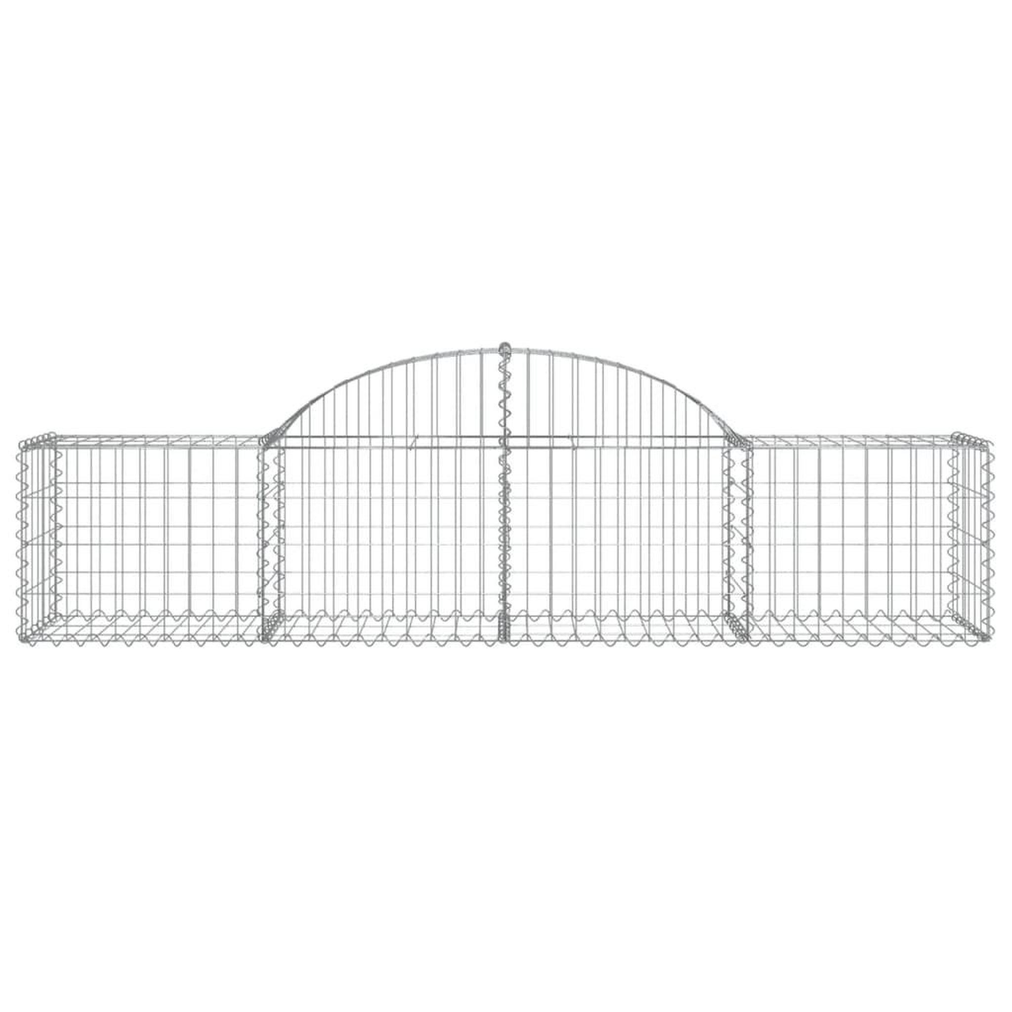 Voir la diapositive 4 : VIDAXL Paniers a gabions arques 30 pcs 200x50x40/60 cm fer galvanise
