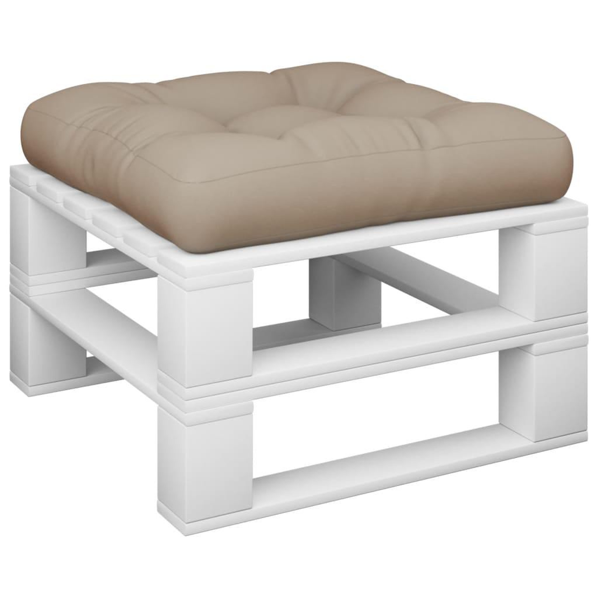 Voir la diapositive 3 : VIDAXL Coussin de palette taupe 58x58x10 cm tissu