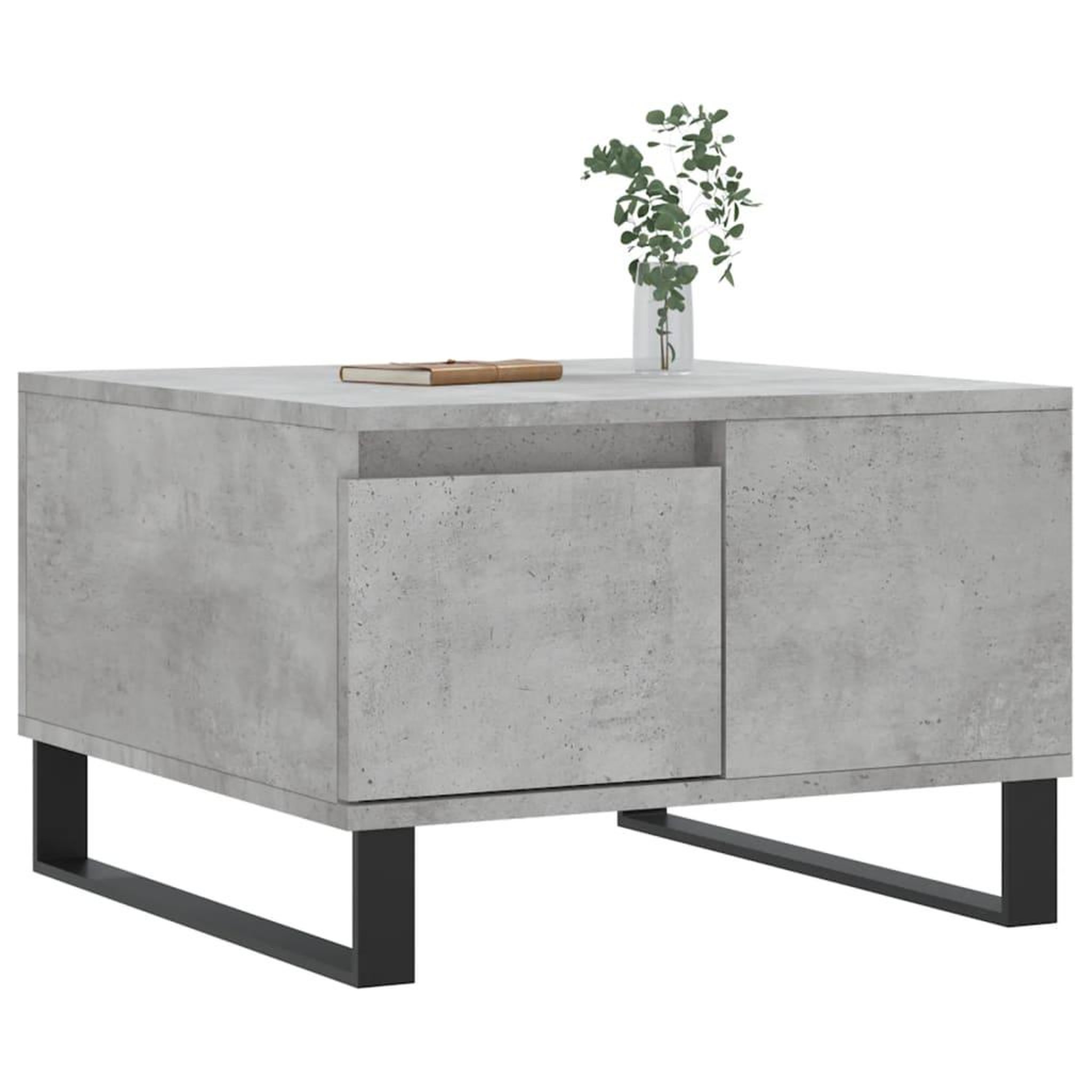 Voir la diapositive 3 : VIDAXL Table basse gris beton 55x55x36,5 cm bois d'ingenierie